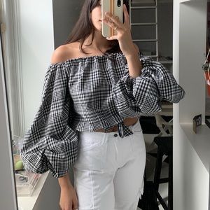 revolve lovers and friends off the shoulder top